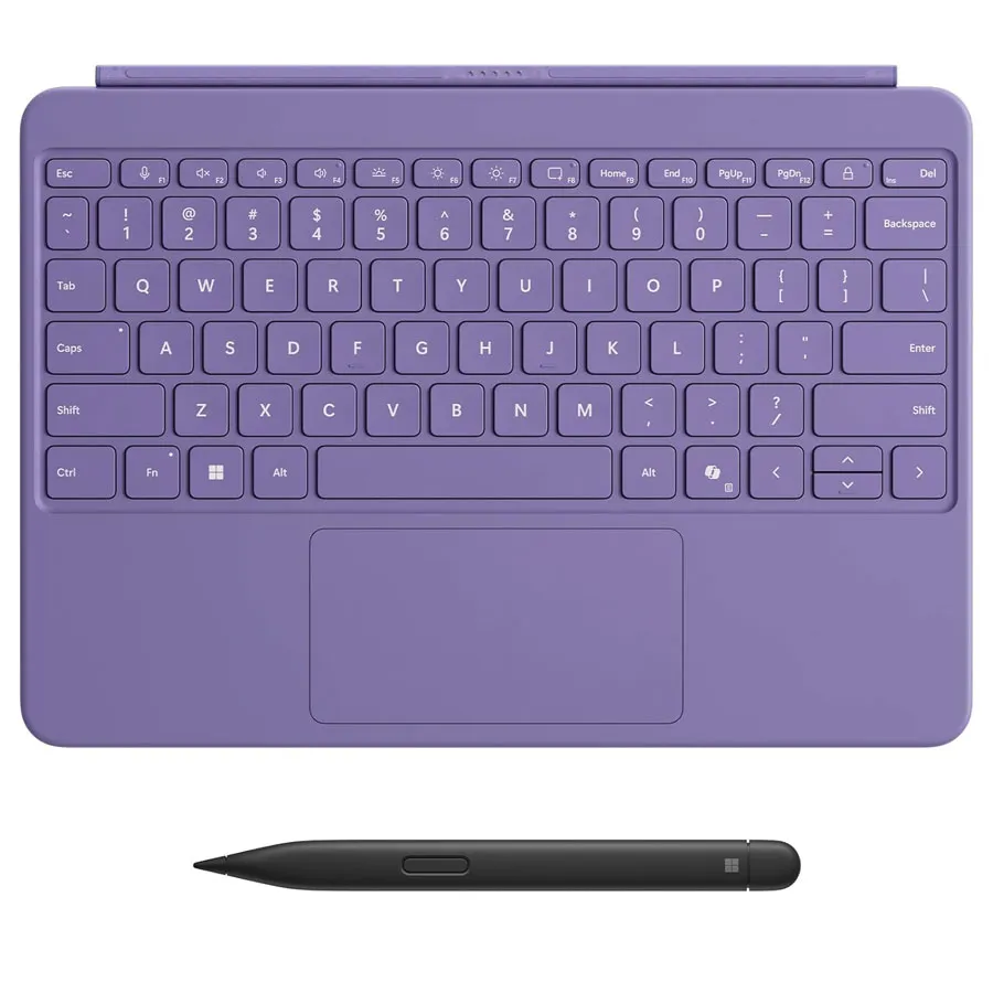 کیبورد سرفیس پرو ۱۲ اینچی با دکمه Copilot و قلم Slim Pen 2-بنفش